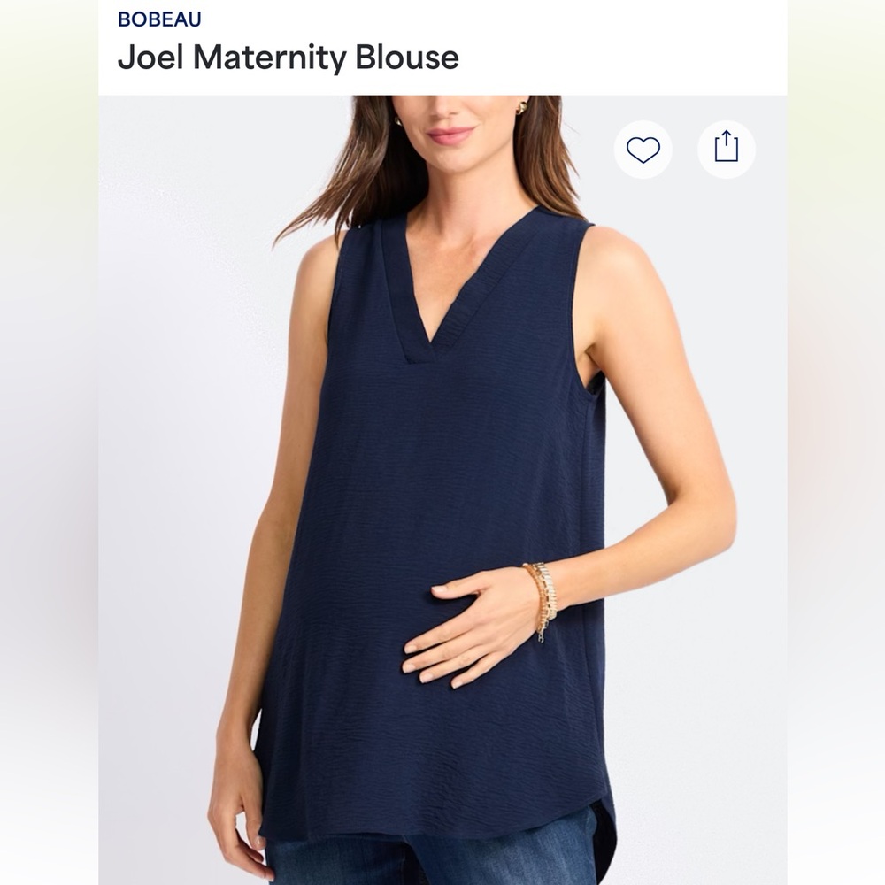 Like New Bobeau Joel Sleeveless V-Neck Maternity Tunic